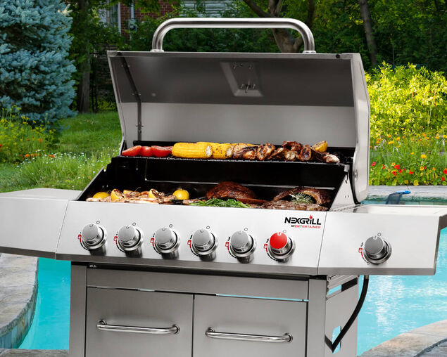 Nexgrill Entertainer 6 Burner BBQ with Sear Zone and Side Burner