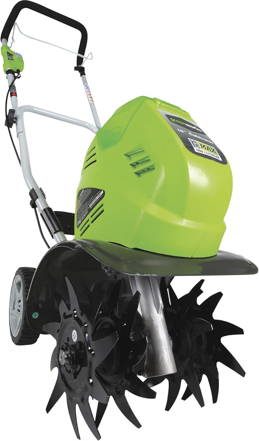 Greenworks 40V 10" Cordless Tiller / Cultivator, 4.0Ah Battery and Charger Included